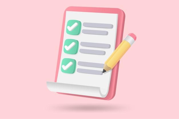 management todo check list posting plan on white background