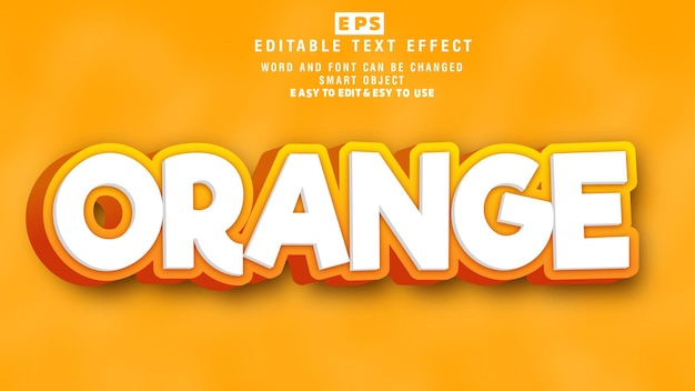 Mango 3d Editable Text Effect Vector With Background