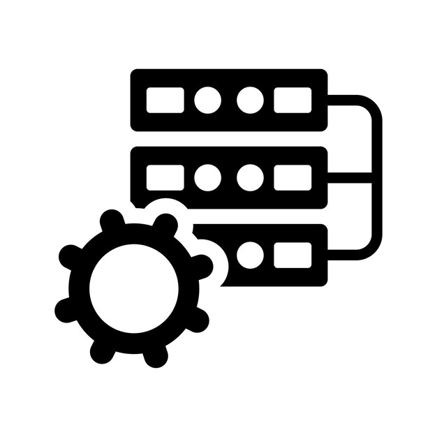 Mantenance data management data processing vector icon