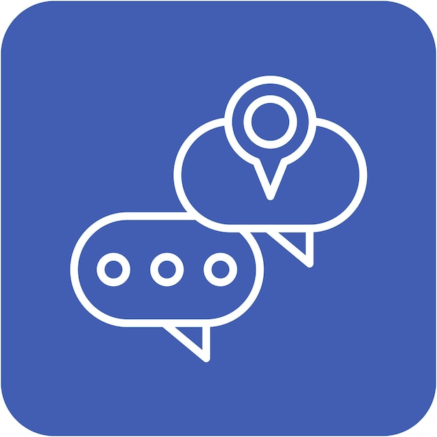 Map Chat Vector Illustration Style