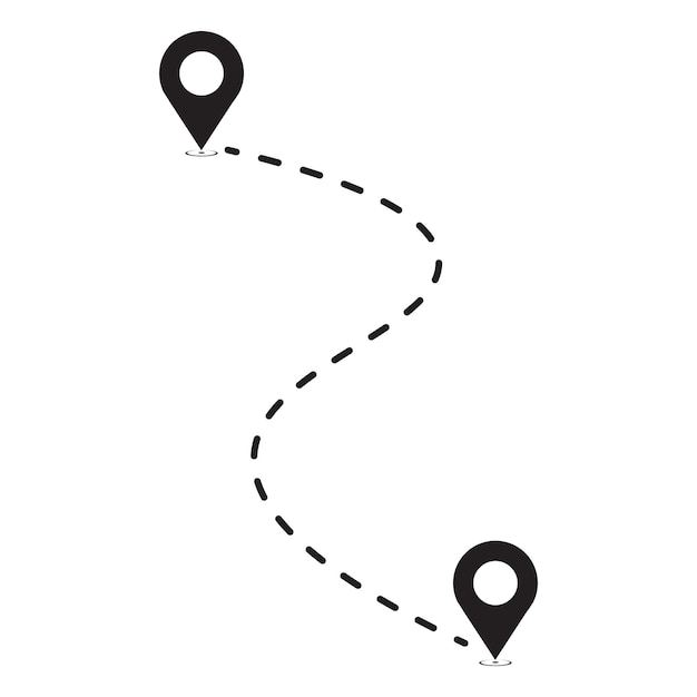 Map Location Route Line Icon