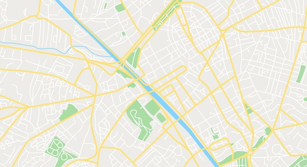 map of the city center vector illustration