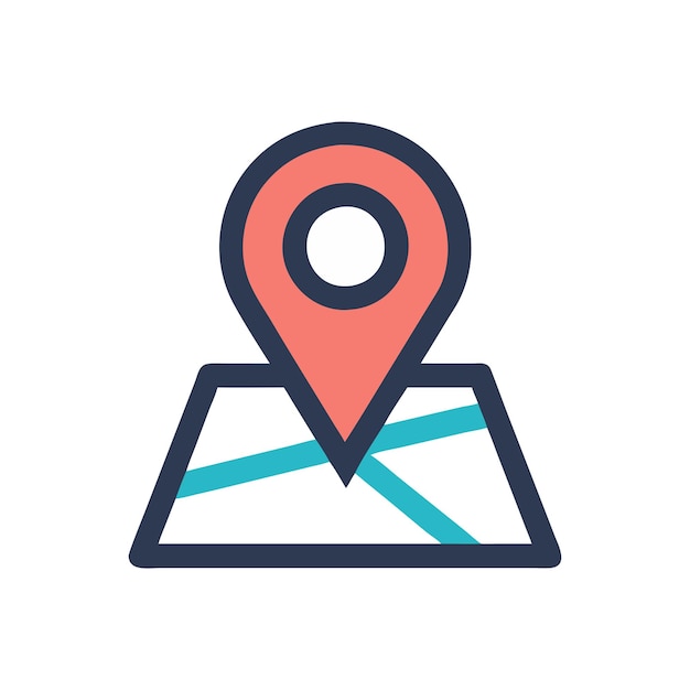 Map Pin Icon for Location Marking