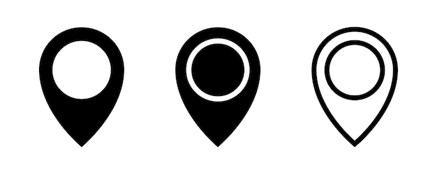 Map pointers Location pin icon set Map pin location icons Map markers set Map pin place marker Location icon GPS location symbol set