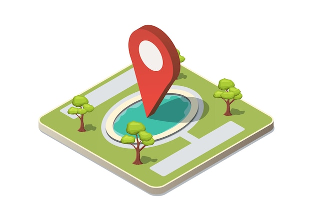 map with location pointer