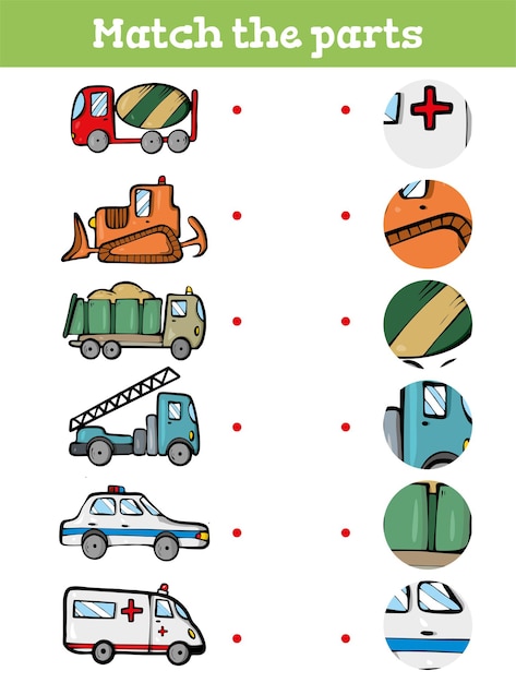 Match the part. Educational game for children