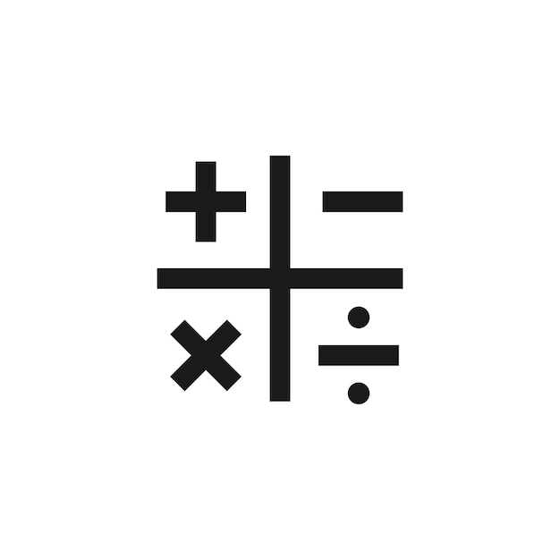 mathematical icons math symbol modern simple vector icon for website design mobile app