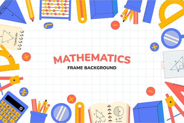 Mathematics School Frame Background Illustration
