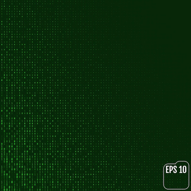 Matrix background with the green symbols Vector