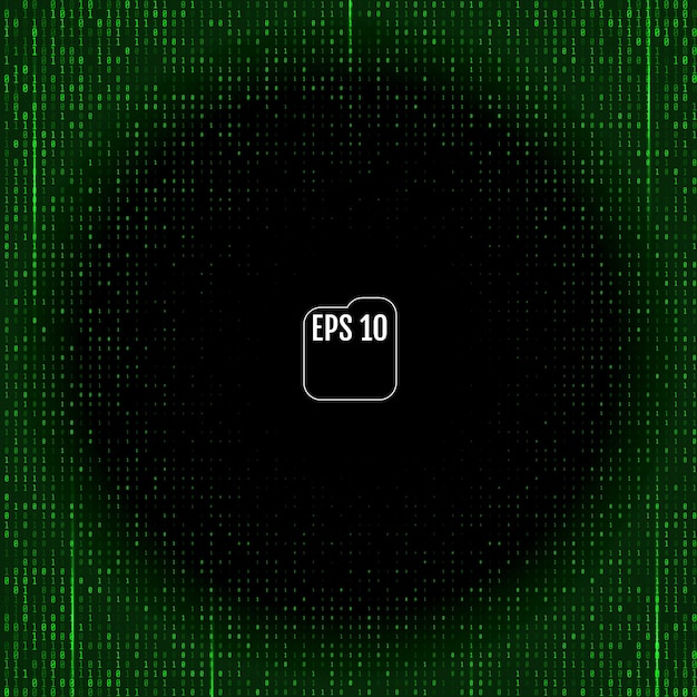 matrix background with the green symbols vector