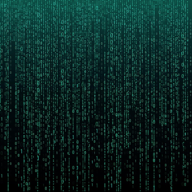 Matrix texture with digits. Binary code, abstract futuristic cyberspace background. Data analisys pattern