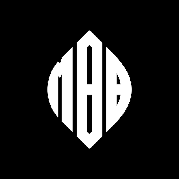 MBB circle letter logo design with circle and ellipse shape MBB ellipse letters with typographic style The three initials form a circle logo MBB Circle Emblem Abstract Monogram Letter Mark Vector