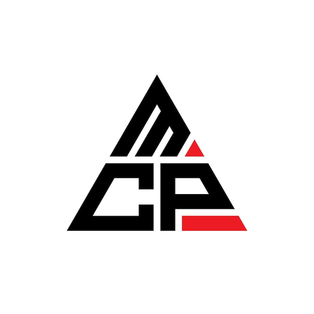 MCP triangle letter logo design with triangle shape MCP triangle logo design monogram MCP triangle vector logo template with red color MCP triangular logo Simple Elegant and Luxurious Logo