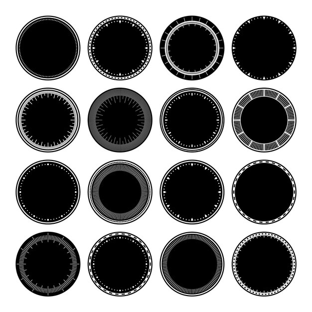 Mechanical clock faces bezel watch dial with minute and hour marks timer or stopwatch element blank