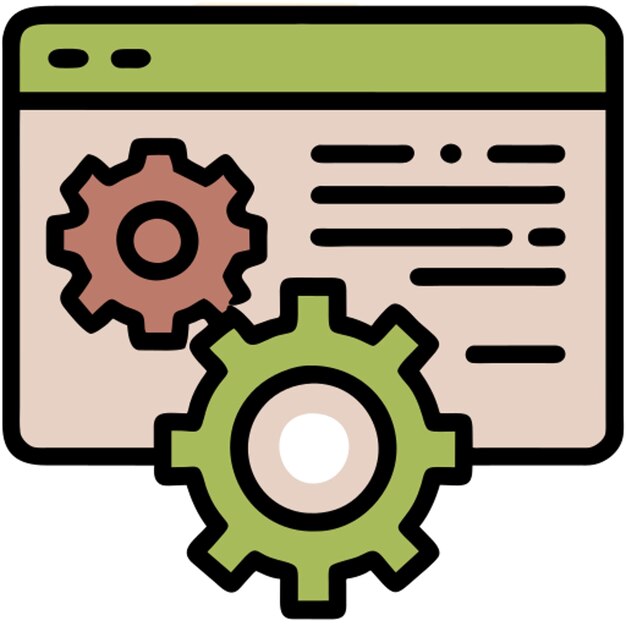 mechanical design icons icon colored outline