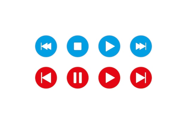 Media icon set collection