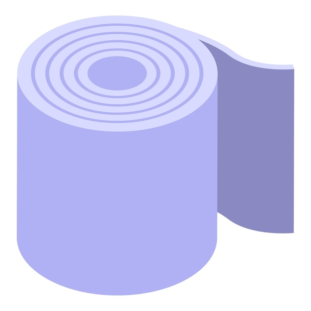Medical elastic bandage roll isometric icon