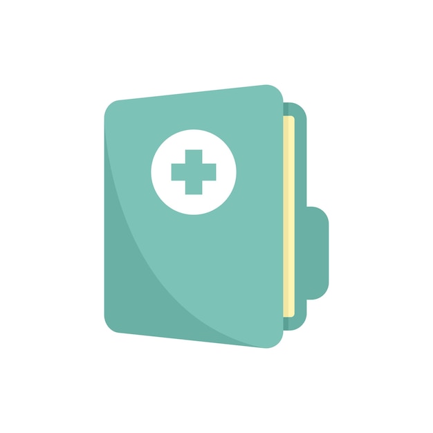 Medical folder icon Flat illustration of Medical folder vector icon for web design isolated