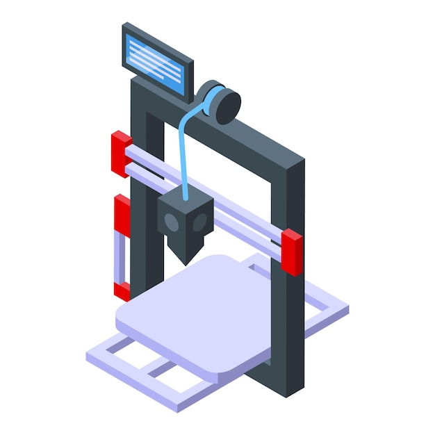 Medical organ printer icon isometric vector Engineering bioprinting Bio science