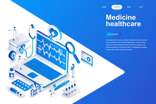 Medicine and healthcare modern flat design 