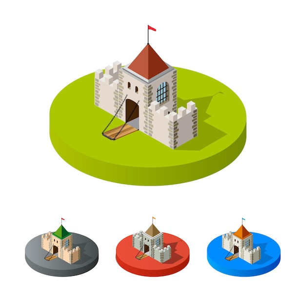 Medieval castle icon