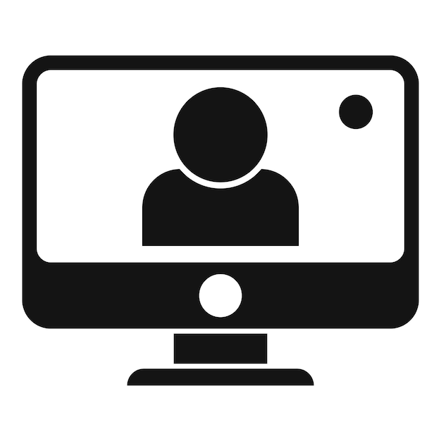 Meeting video call icon Simple illustration of Meeting video call vector icon for web design isolated on white background