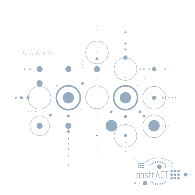 Mekaaninen kaavio, vektorimuotoinen tekninen piirustus, jossa on ympyröitä ja geometrisiä osia mekanismista. Teknisestä suunnitelmasta voidaan käyttää web-designissa sekä taustakuvana tai -taustana.