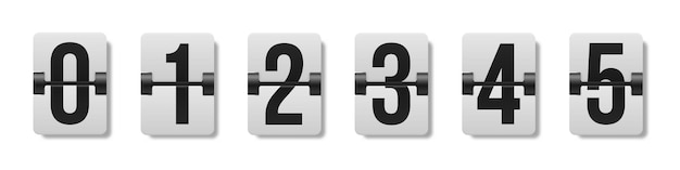 Mekaanisen tulostaulun numerot.