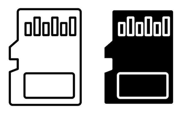 Memory Card Icon Vector Illustration