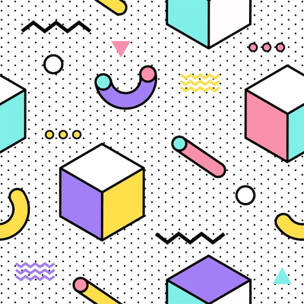 Memphis seamless pattern