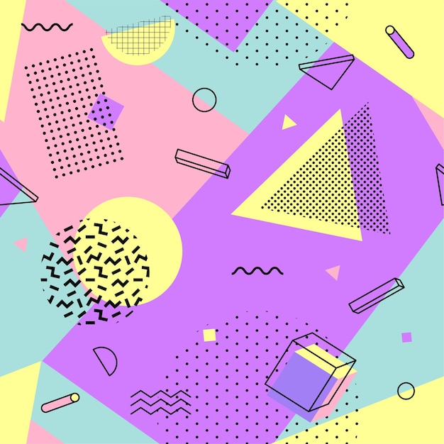 memphis seamless pattern 