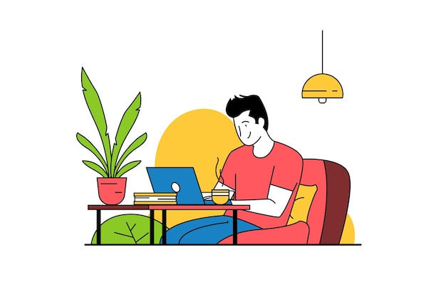 men work casually Illustration