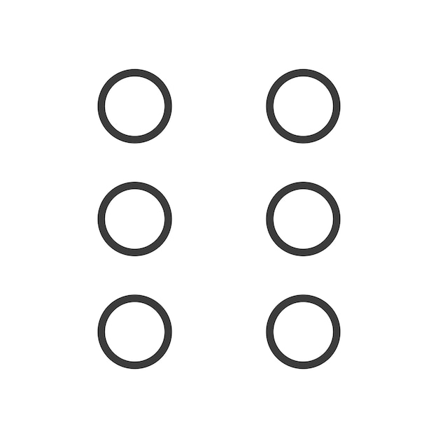 Menu dots icon set more apps vector symbol