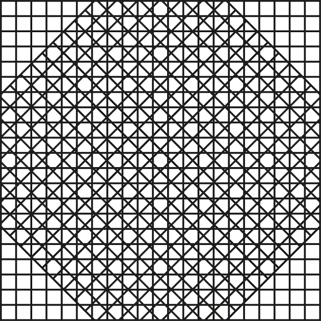 Mesh circle grid Triangle black pattern Vector line geometry Abstract optical form
