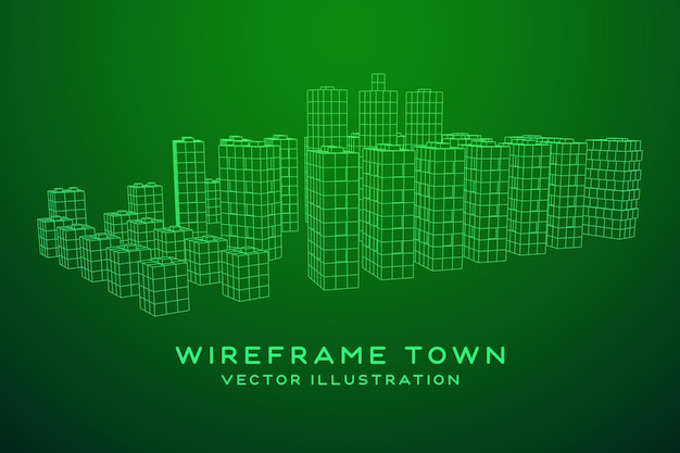 Mesh Cubes City Array
