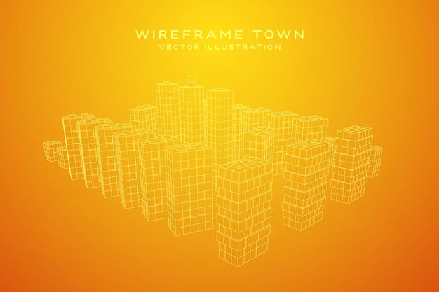 Mesh Cubes City Array