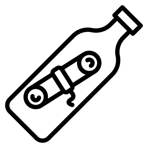 Message in a Bottle icon vector image Can be used for Dating App
