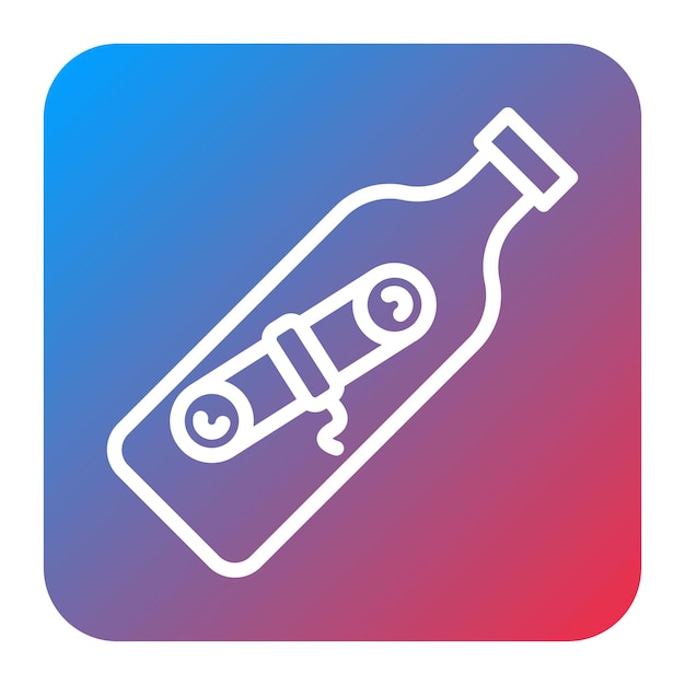 message in a bottle icon vector image can be used for dating app