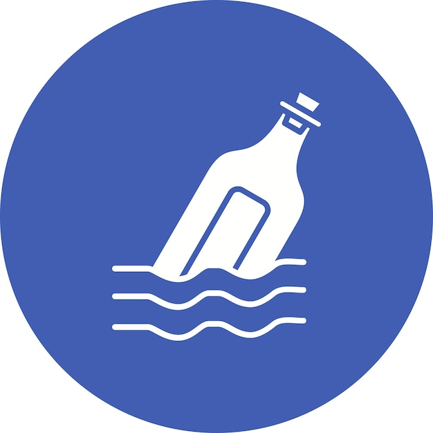 message in a bottle vector icon can be used for pirate iconset