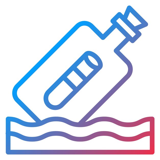 Message In Bottle icon vector image Can be used for Ocean