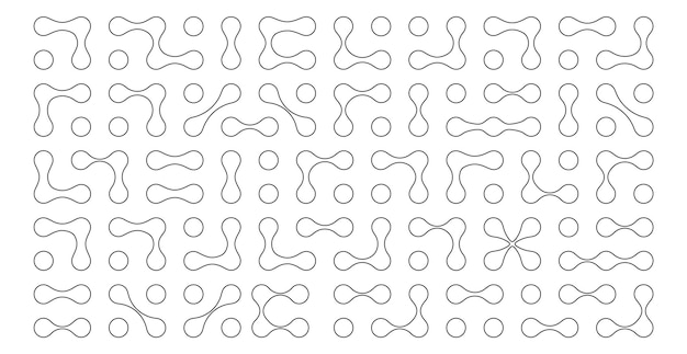 Metaball icons Abstract point movement connected round blobs transition metaballs