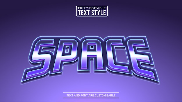 Metallic Void Space Game and Movie Title Editable Text Effect