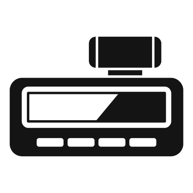 meter fare control icon simple vector trip auto delivery