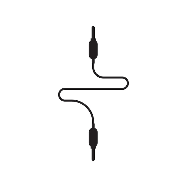 mic cable icon vector