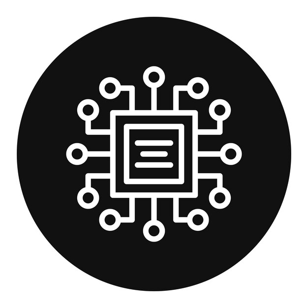 Microchip icon vector image Can be used for Science Fiction
