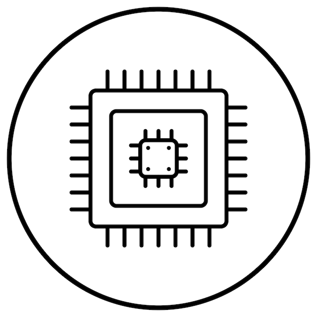 Microchip vector icon Can be used for Smart City iconset