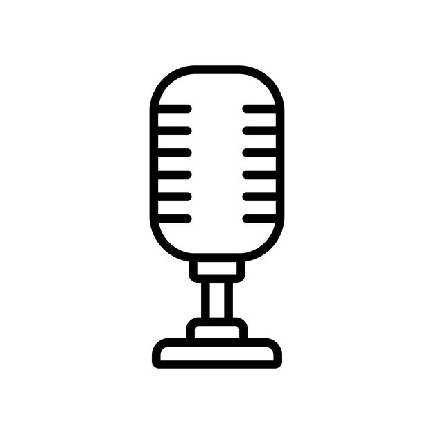 microphone icon vector design template simple and clean