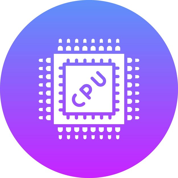 Microprocessor vector icon illustration of Computer and Hardware iconset