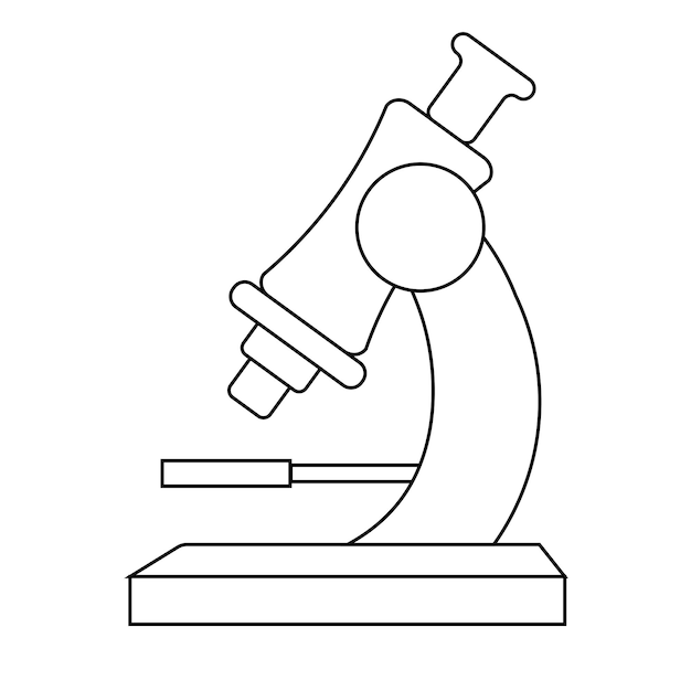 Microscope Icon Laboratory Magnification Instrument Simple element illustration from Education concept
