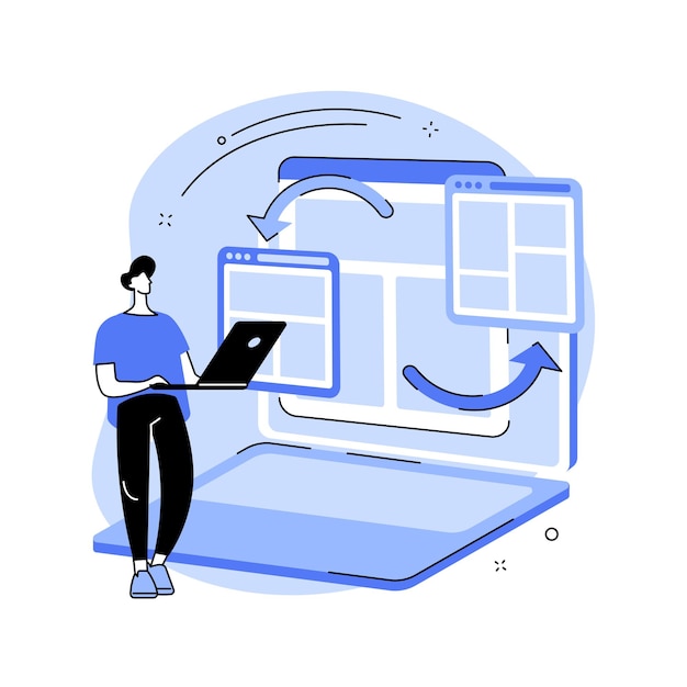 Microsites abstract concept vector illustration